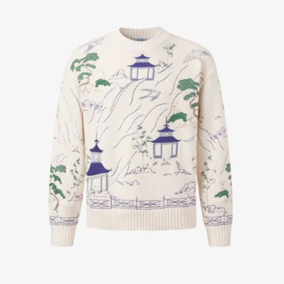 [NWT] YITAI Porcelain Garden Embroidery Sweater - Picture 1 of 11